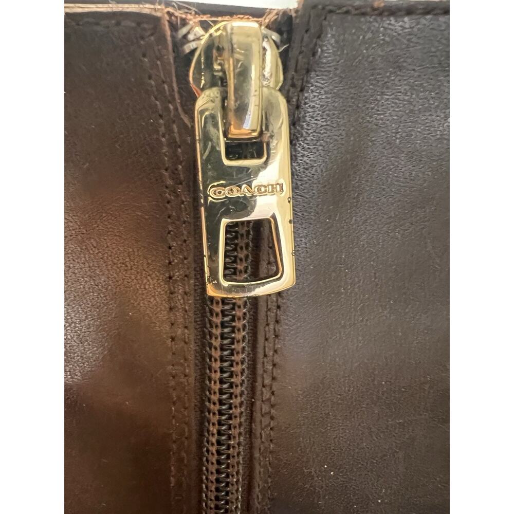 Coach "Roma" Soft Shine Calf Chocolate Brown Inside Zipper Boots Womens Size 7.5 - Picture 8 of 9